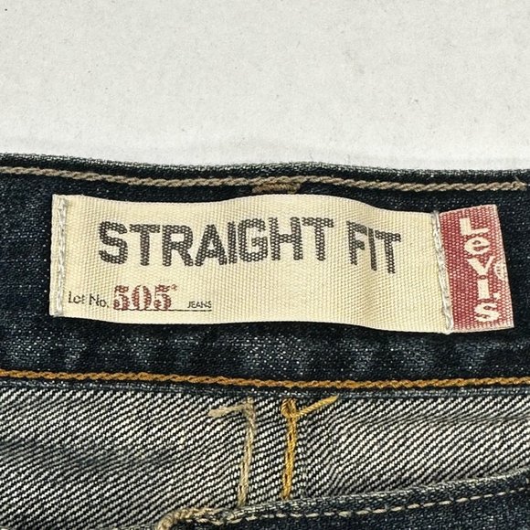 Levi Strauss Men's Size 32x30 Red Tag 505 Straight Fit Denim Blue Jeans Preowned - Picture 6 of 14